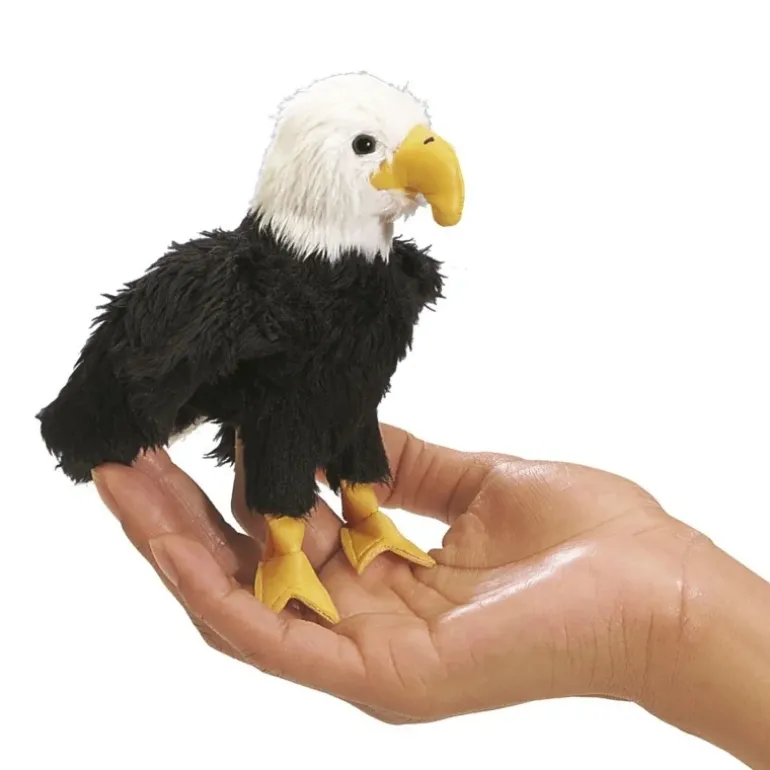 Peluche marionnette Mini Pygargue à tête blanche
