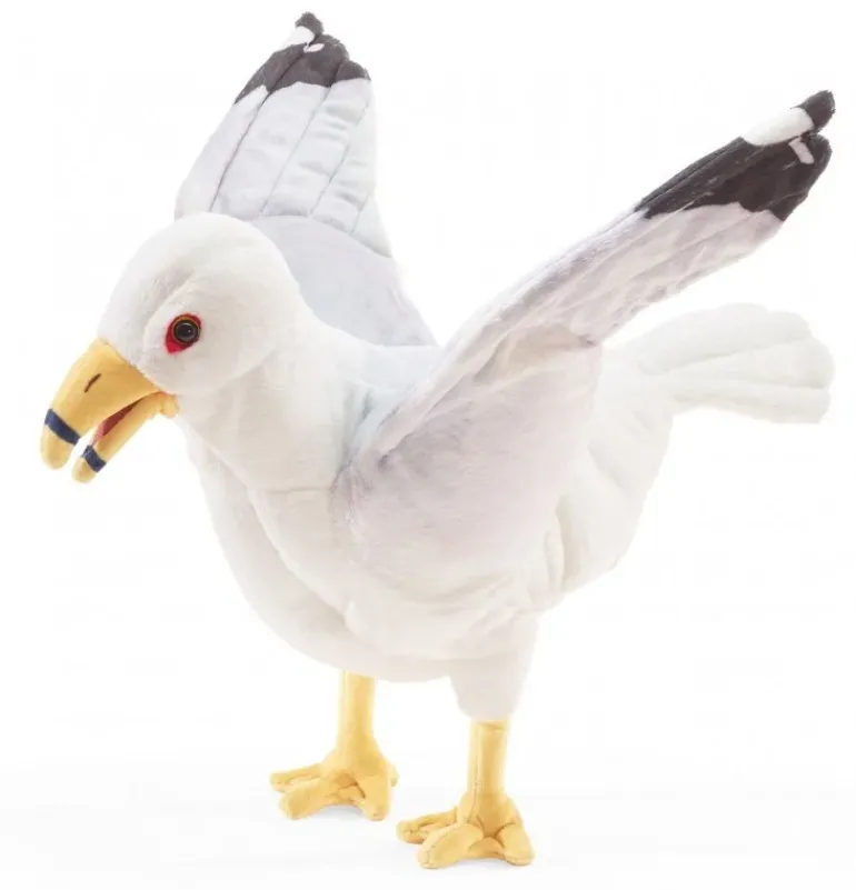Peluche marionnette mouette