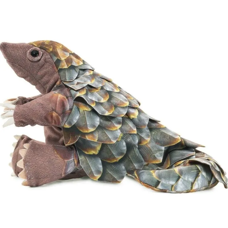 Peluche marionnette pangolin