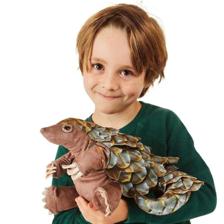 Peluche marionnette pangolin