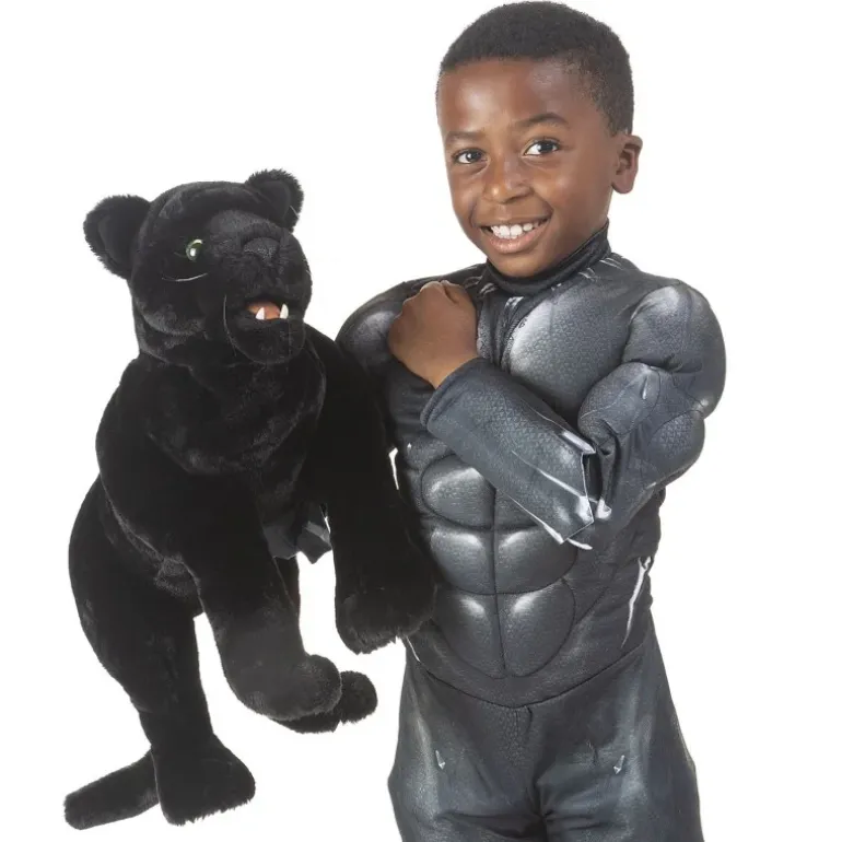 Peluche marionnette Panthère noire