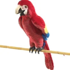 Peluche marionnette Perroquet Ara