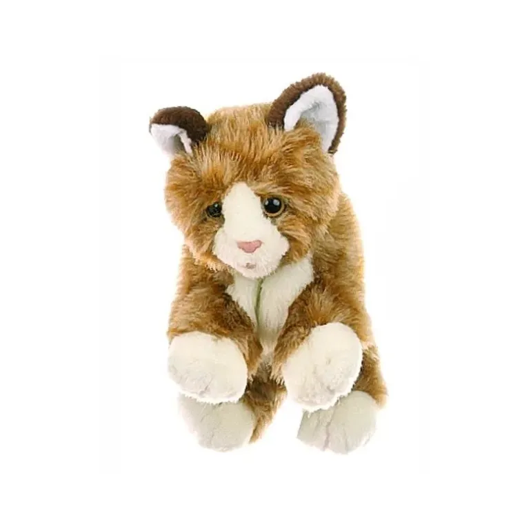 Peluche marionnette Petit chat brun