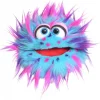 Peluche marionnette Petit monstre Plops