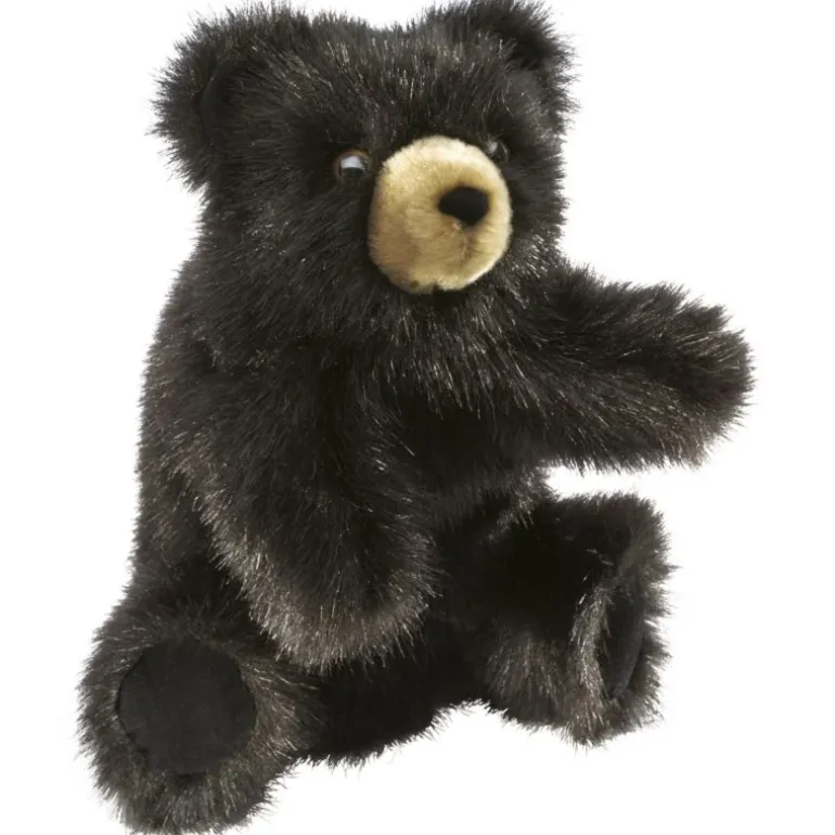 Peluche marionnette Petit ours brun foncé