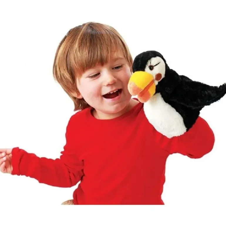 Peluche marionnette petit macareux
