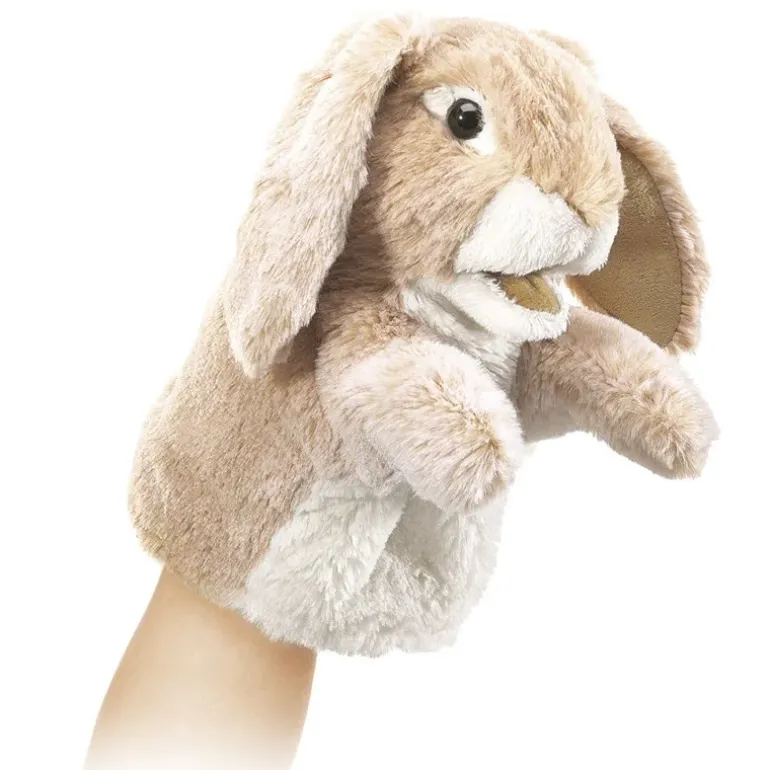 Peluche marionnette Petit Lapin bélier