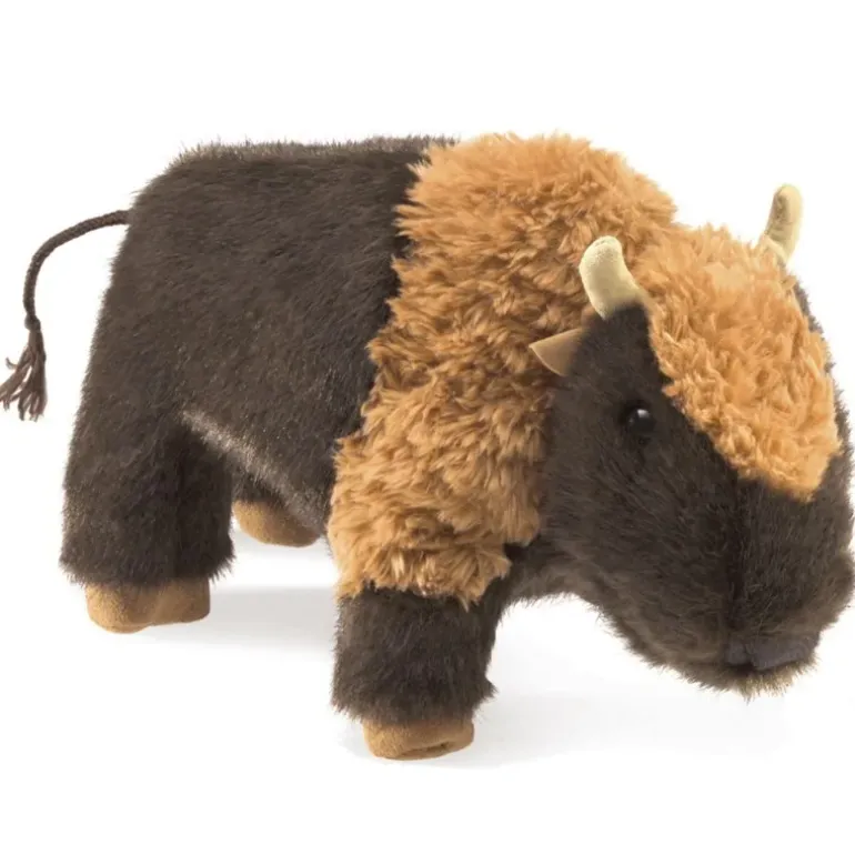 Peluche marionnette Petit Bison