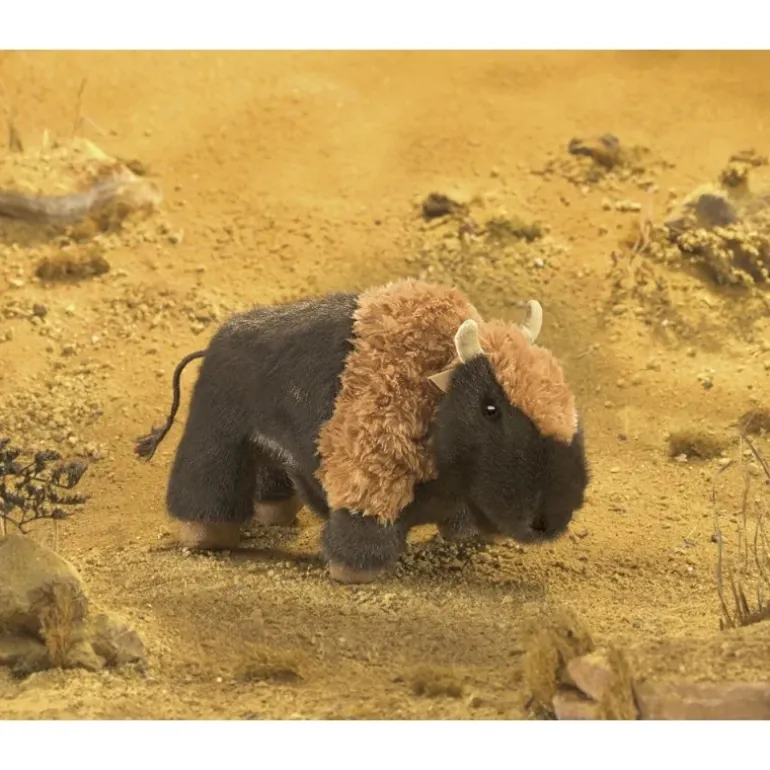 Peluche marionnette Petit Bison
