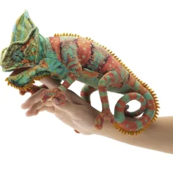 Peluche marionnette Petit Caméléon