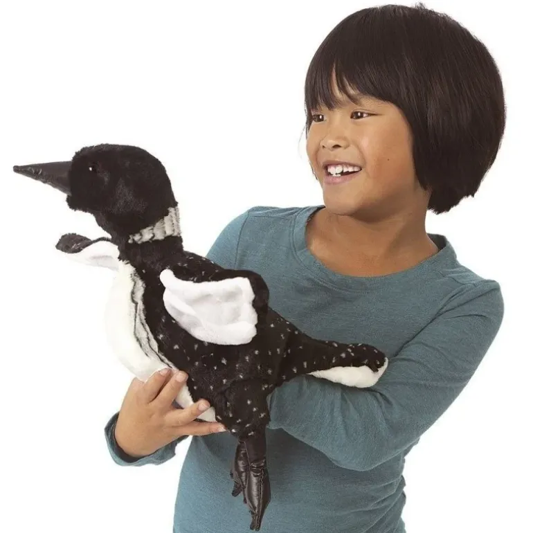 Peluche marionnette plongeon huard