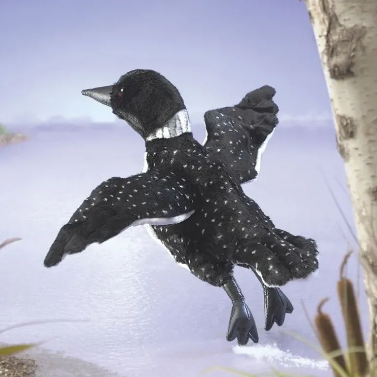 Peluche marionnette plongeon huard