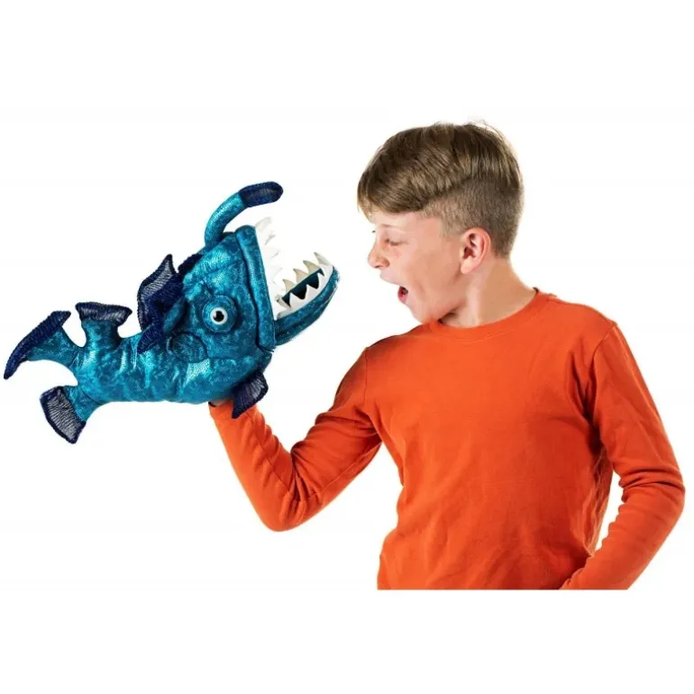 Peluche marionnette Poisson lanterne