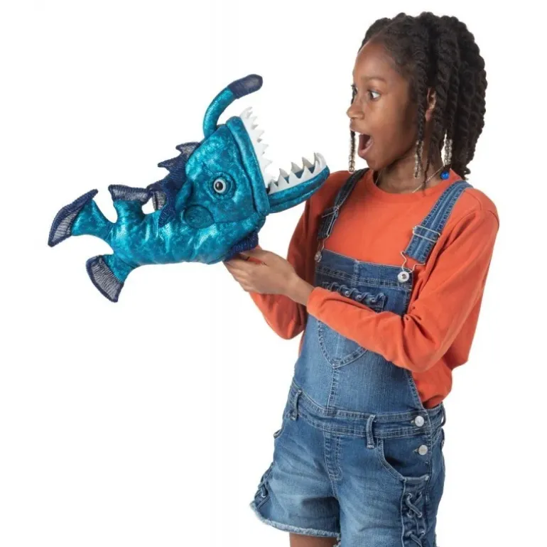 Peluche marionnette Poisson lanterne