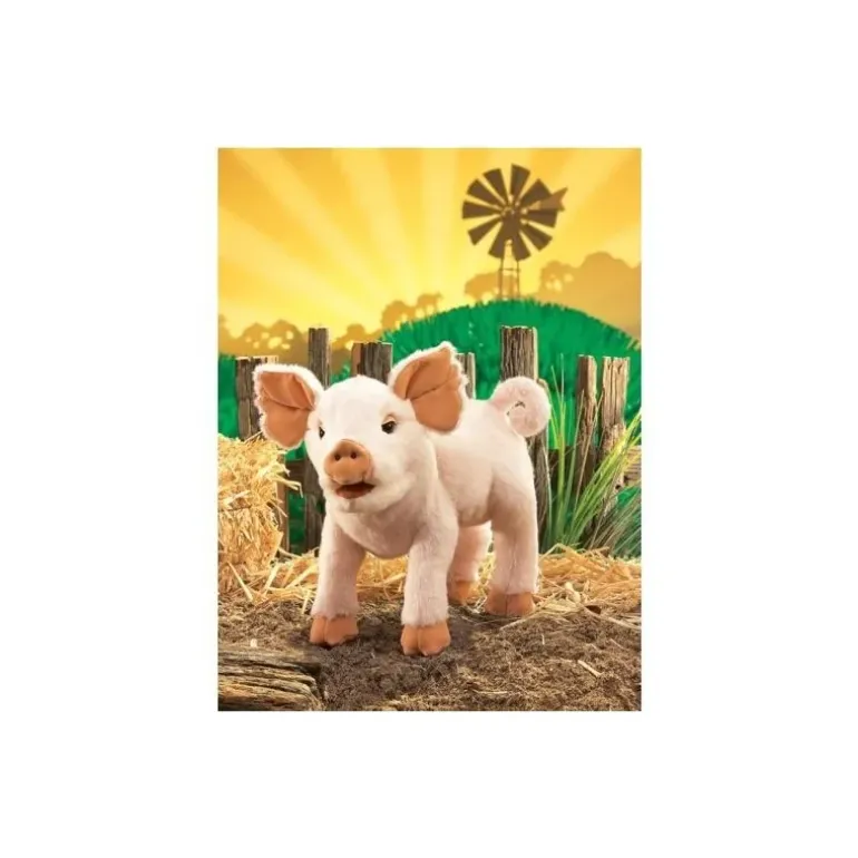 Peluche marionnette porcelet