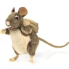 Peluche marionnette Rat avec sac à dos