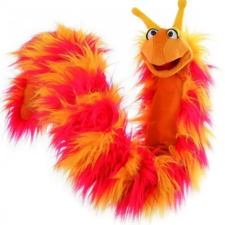 Peluche marionnette Reni la chenille géante
