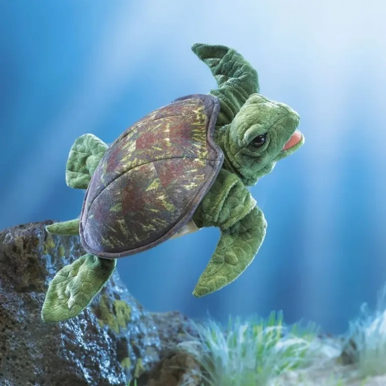 Peluche marionnette Tortue marine