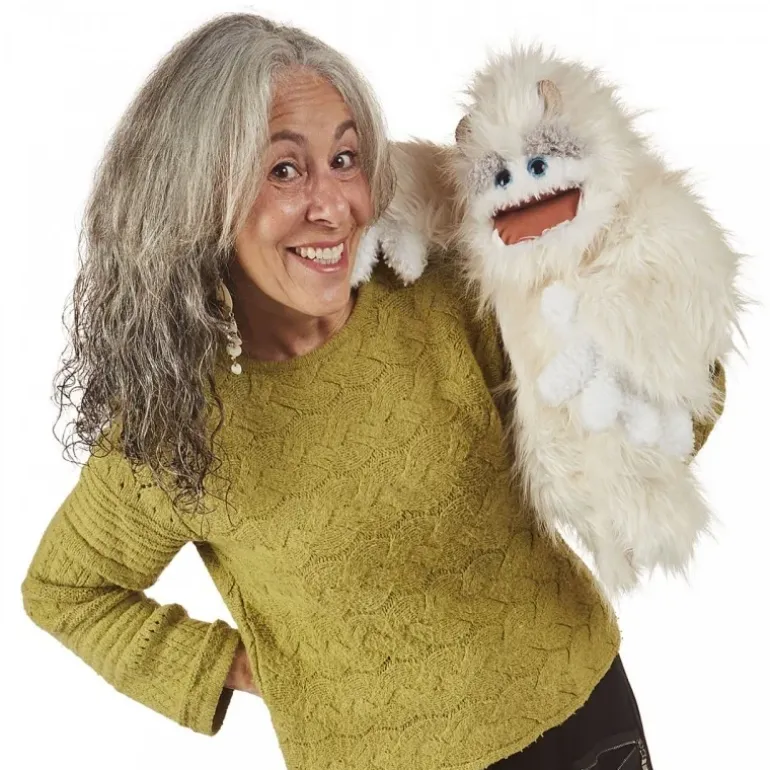 Peluche marionnette Yeti