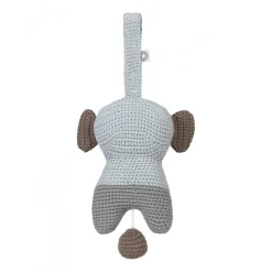 Peluche musicale Hella éléphant gris - 18 cm
