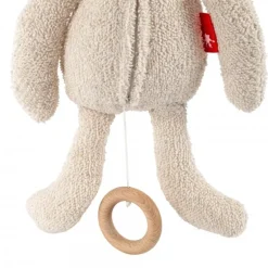 Peluche musicale lapin Mami beige