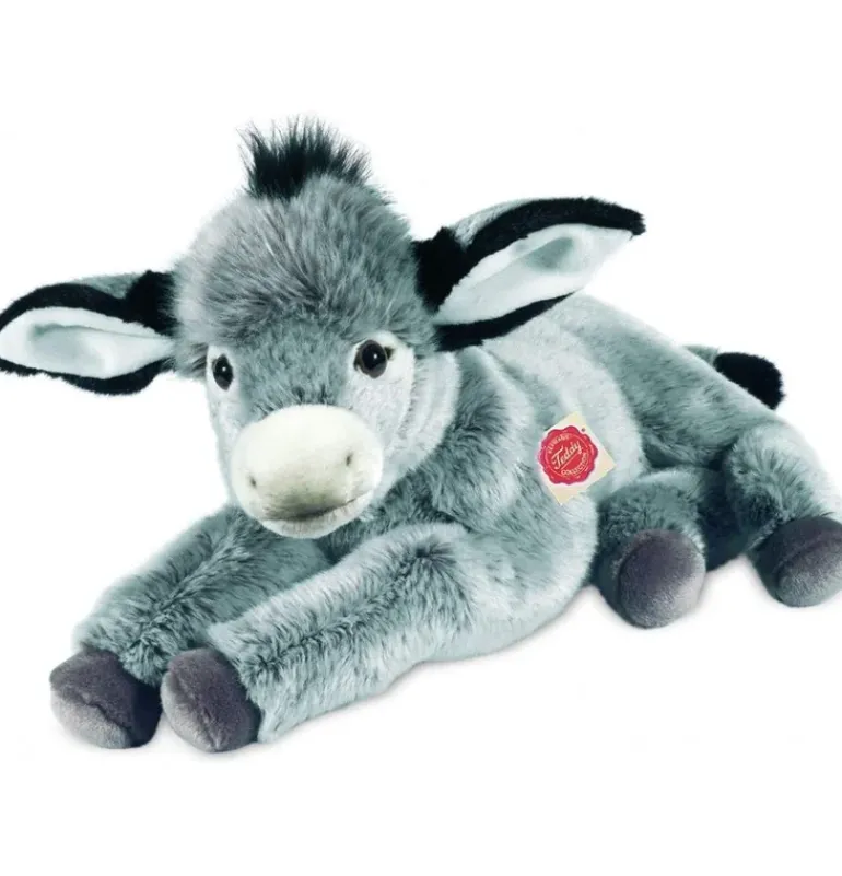 Peluche âne couché - 50 cm