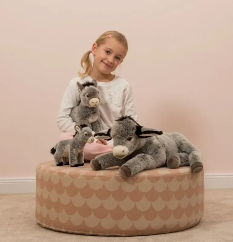 Peluche âne couché - 50 cm