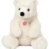 Peluche ours polaire assis - 35 cm