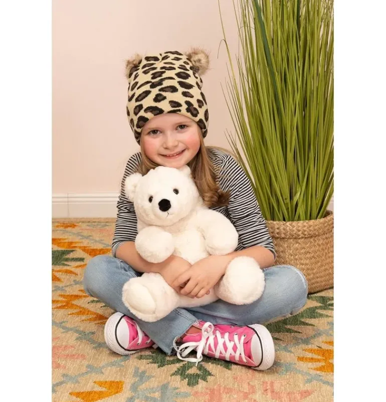 Peluche ours polaire assis - 35 cm