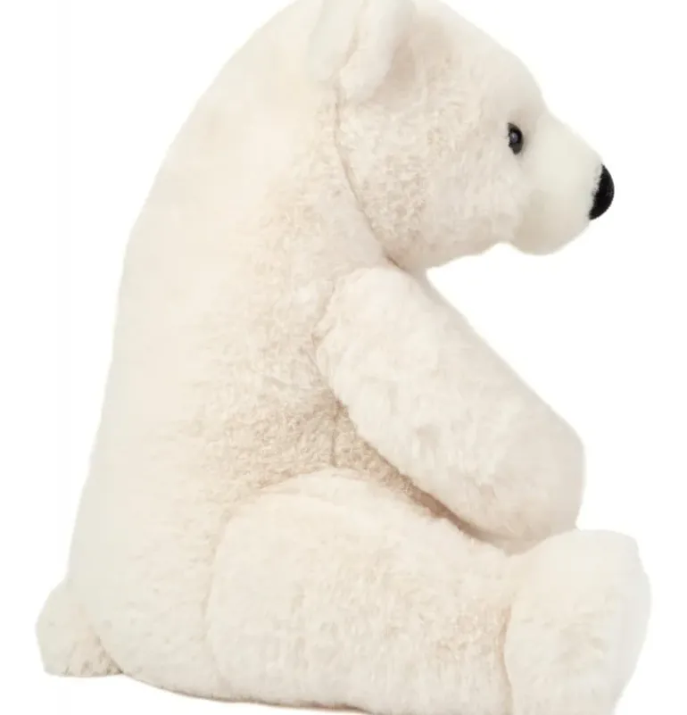 Peluche ours polaire assis - 35 cm