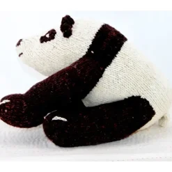 Peluche panda laine XL fait main équitable
