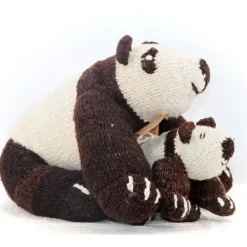 Peluche panda laine XL fait main équitable