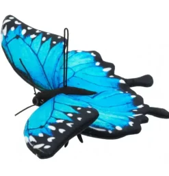 Peluche papillon bleu - 26 cm
