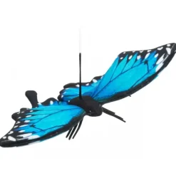Peluche papillon bleu - 26 cm
