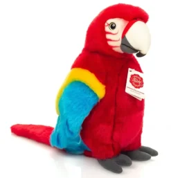 Peluche perroquet Ara rouge - 27 cm