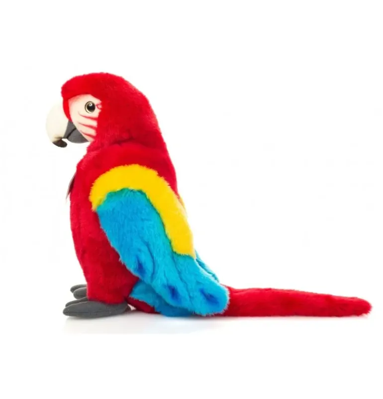 Peluche perroquet Ara rouge - 27 cm