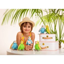 Peluche perruche verte - 13 cm