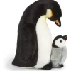 Peluche Pingouin avec Poussin - 26 cm