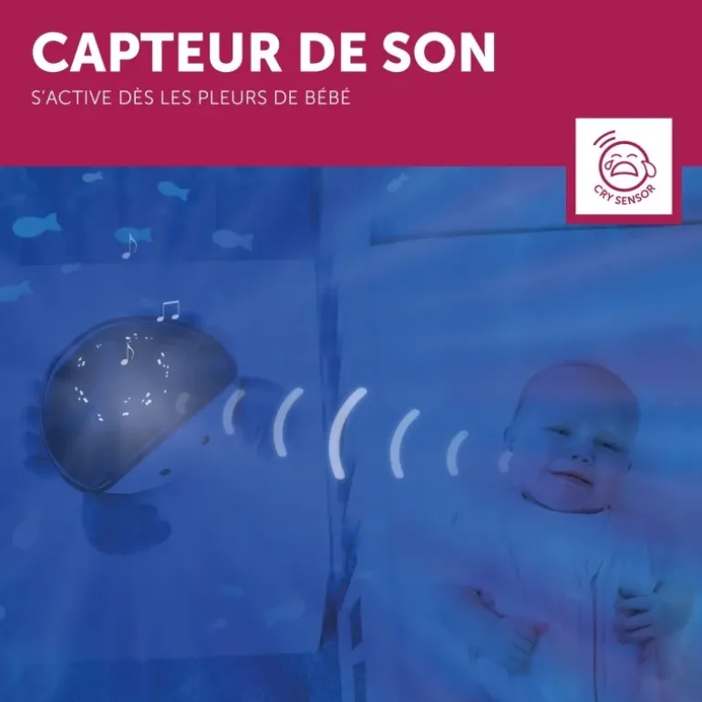 Peluche projecteur océanique Cody le crabe