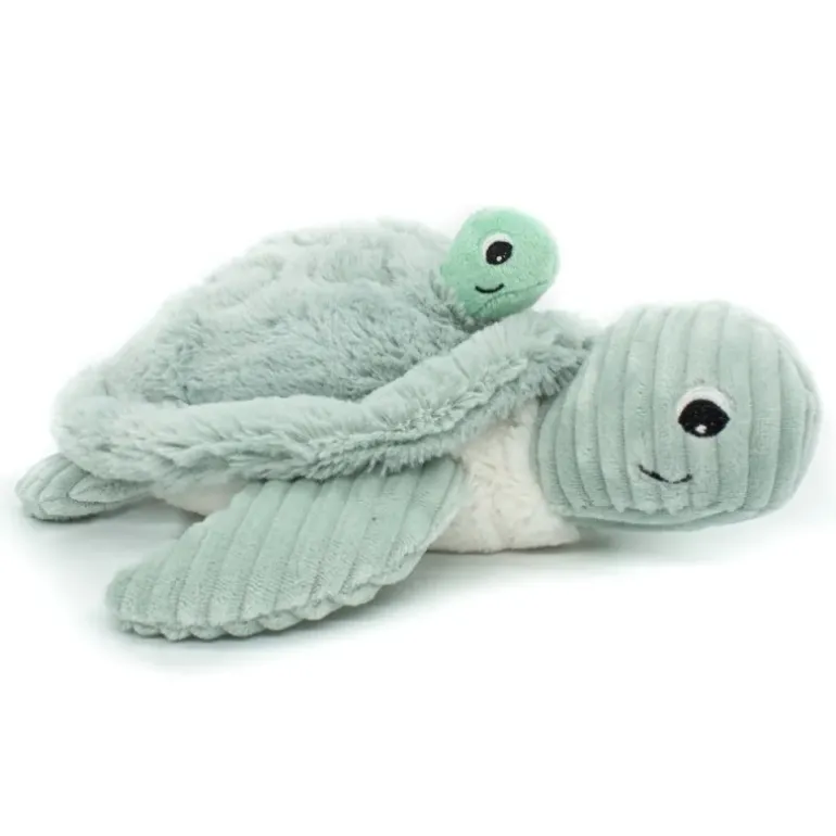 Peluche Ptipotos tortue maman bébé menthe - Les Déglingos