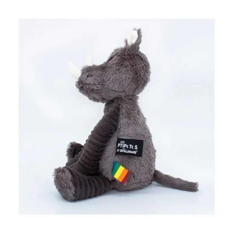Peluche rhinocéros Grobisou gris