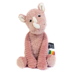 Peluche rhinocéros Grosbisou rose