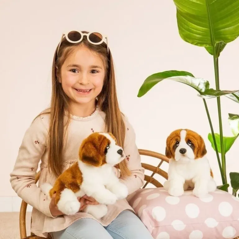 Peluche Saint Bernard assis - 25 cm