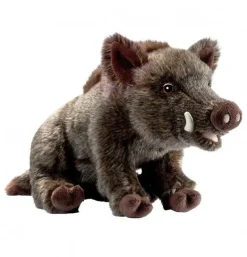 Peluche sanglier couché - 35 cm