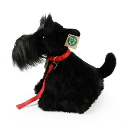 Peluche Schnauzer avec laisse - 30 cm