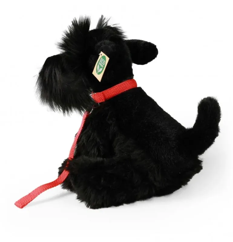 Peluche Schnauzer avec laisse - 30 cm