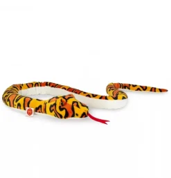 Peluche serpent jaune et orange - 175 cm