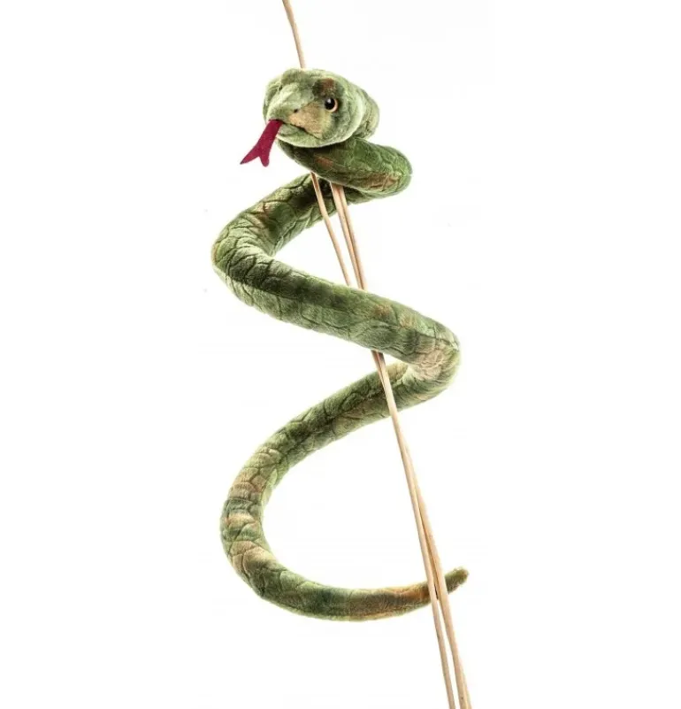 Peluche serpent vert - 90 cm