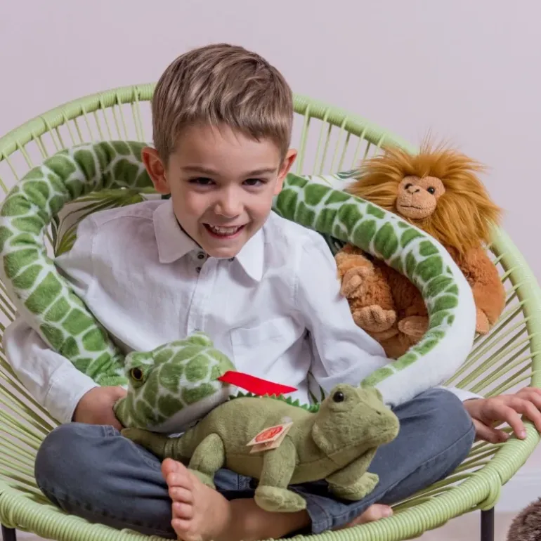 Peluche serpent vert - 175 cm
