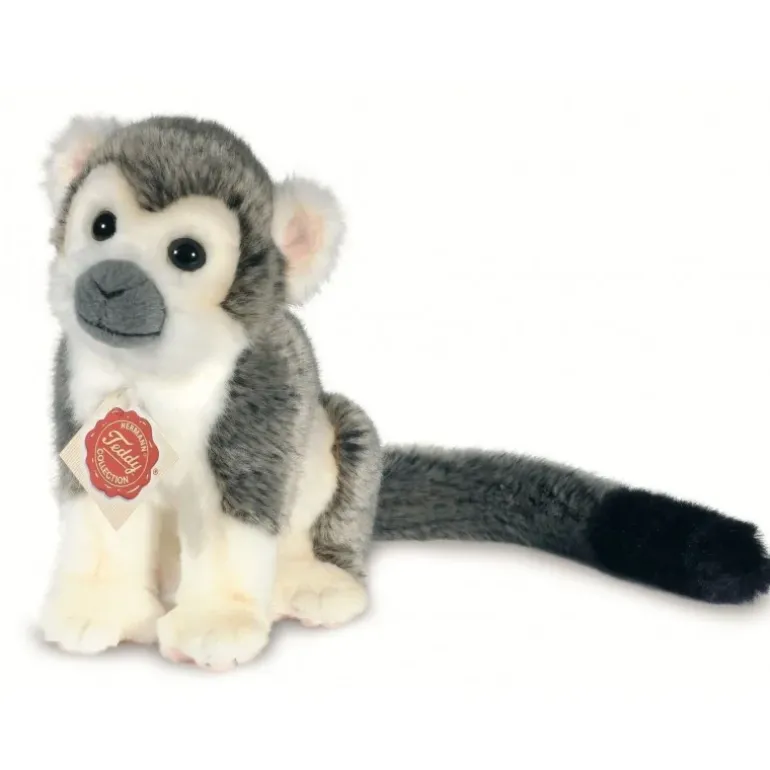 Peluche singe gris - 17 cm